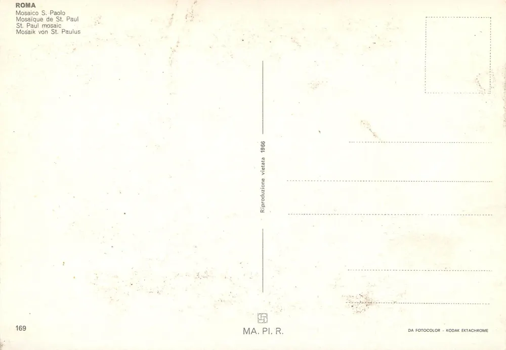 Mosaico de São Paulo — Roma — MA. PI. R. n°169 - Verso