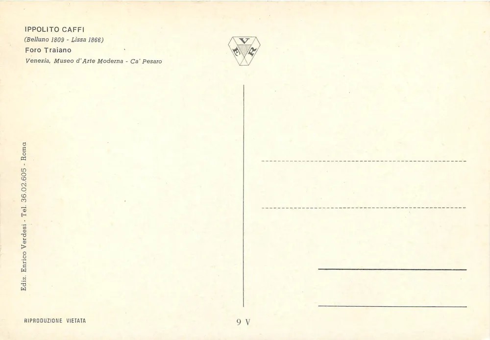 Forum Trajanum — Rom — Verlag Enrico Verdesi, n°9 V - Rückseite