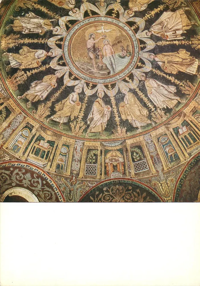 Ravenna - Batistério do Dômero - Mosaicos da abóbada — Éd. Bisantiana, Bolonha - Frente