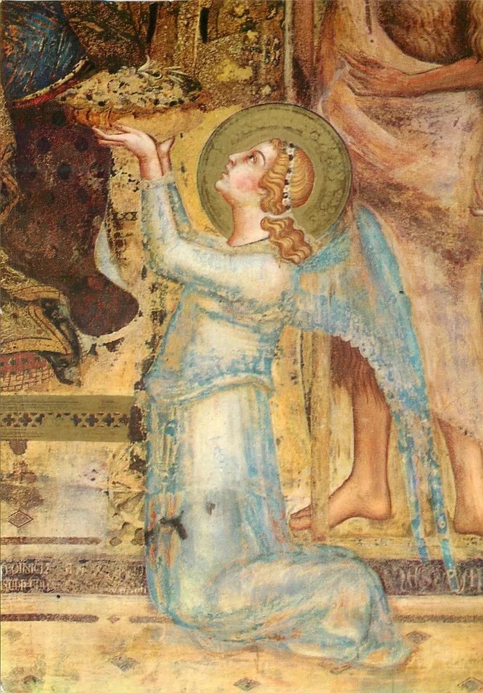 Siena — Palazzo Pubblico — Detalhe da Majestade — Simone Martini (notícias desde 1315, m. 1344) - Frente