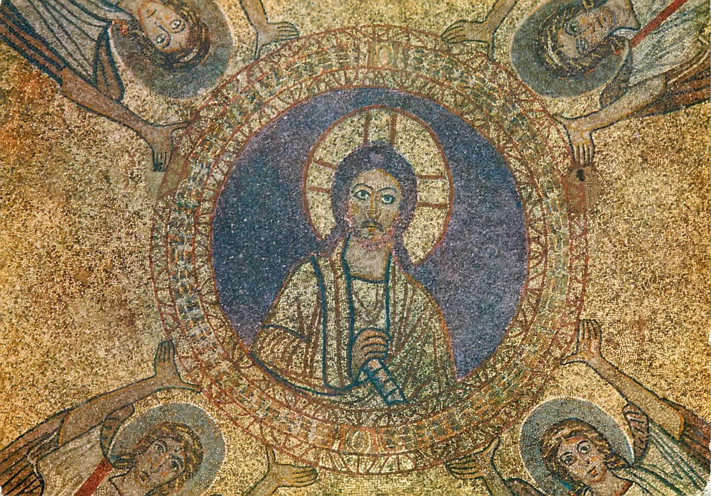 Chiese di San Prassede — Mosaico de Jesus — Editor: Extra Chrom - Frente