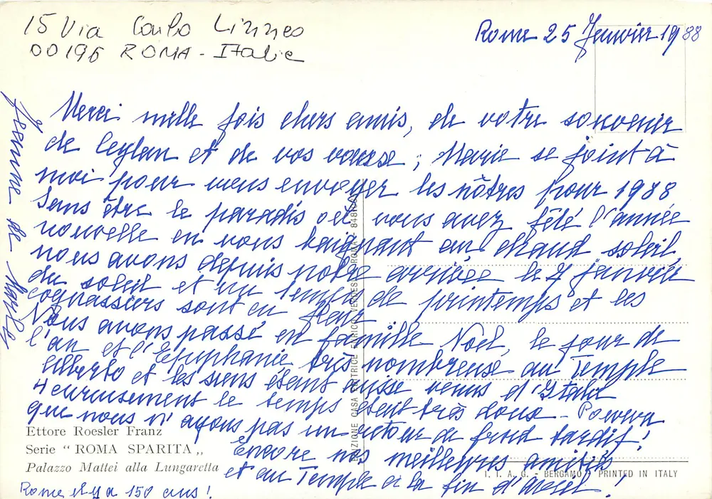 Via Partivile — scène de rue à Rome — éditeur I.T.A.G. - série ROMA SPARITA - Verso