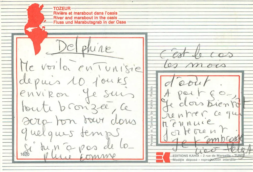 Tozeur — Rivier en marabout in de oase — Éditions Kahia - Achterkant