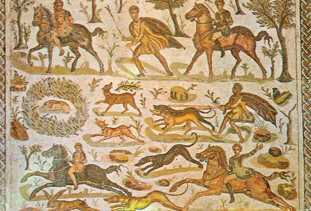 Mosaik des Museums Bardo — Jagd — Verlag KAHAIA - Vorderseite