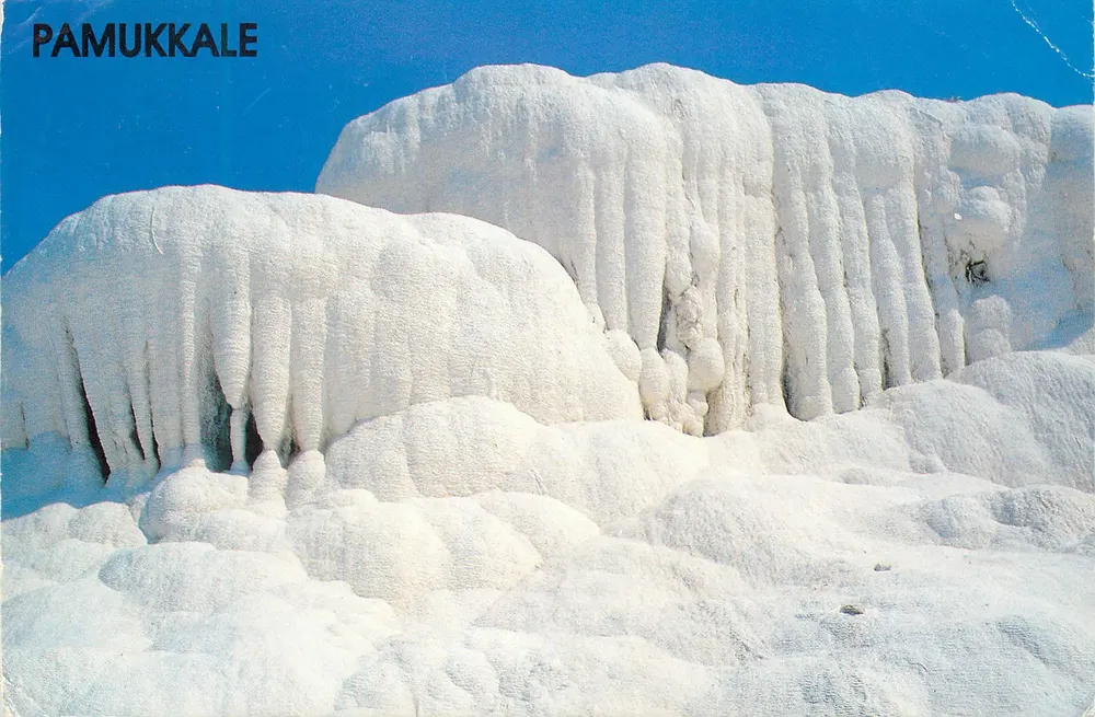 Pamukkale — Terrasses calcaires blanches — éditeur Ajans-Turk Ankara - Recto