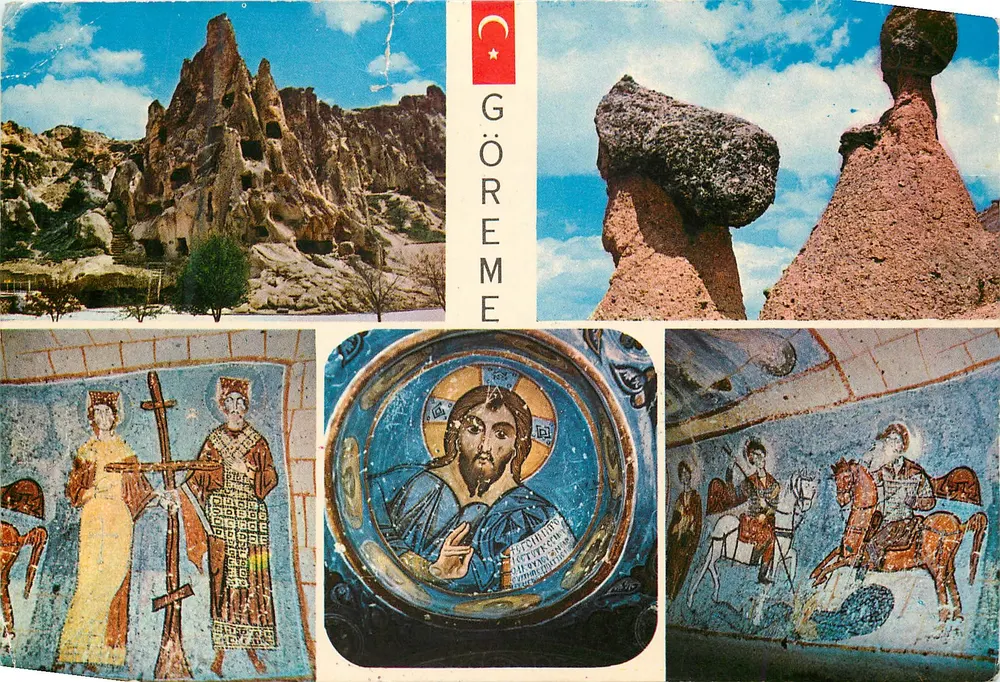 Göreme — Landschaft und Mosaiken — unbekannter Verlag, Seriennummer nicht sichtbar - Vorderseite