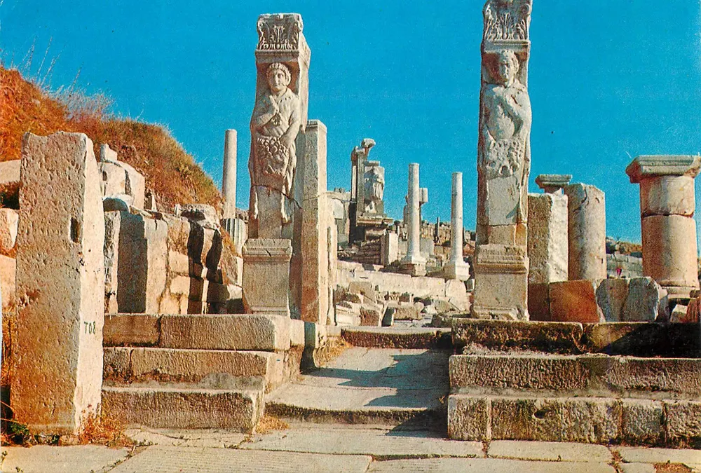 Ruinen des antiken Tempels von Ephesus — Ephesus, Türkei — Verleger Hald - Vorderseite