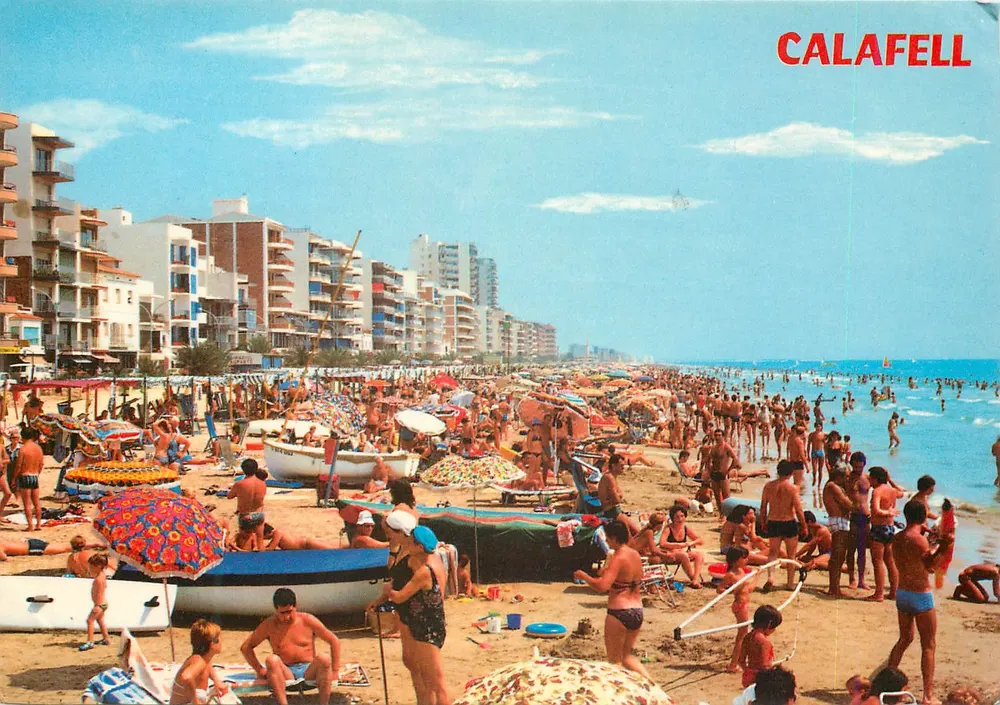 Calafell — plaża animowana — Foto kolor RAYMOND, Tarragona - Awers
