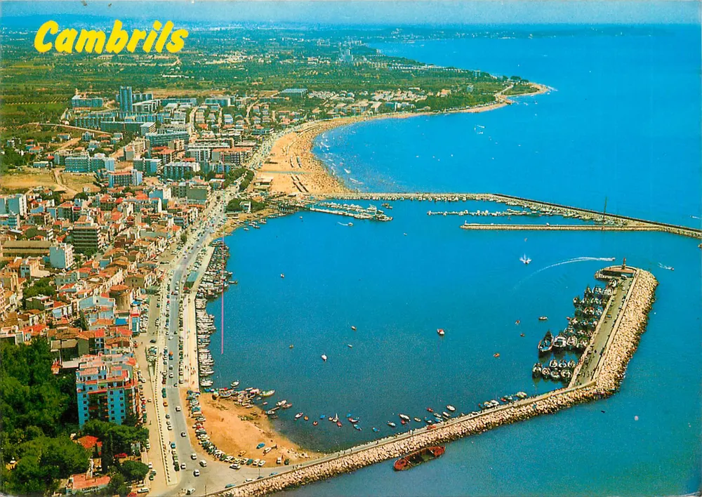 Cambrils — vista aérea do porto e da praia — Foto color RAYMOND, Tarragone - Frente
