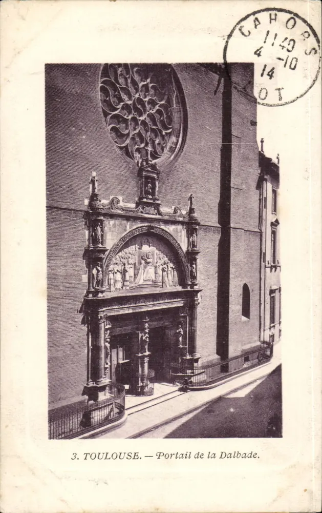 Toulouse — Portal da Dalbade — Fototipia de Arte e Indústria do Sudoeste - Frente