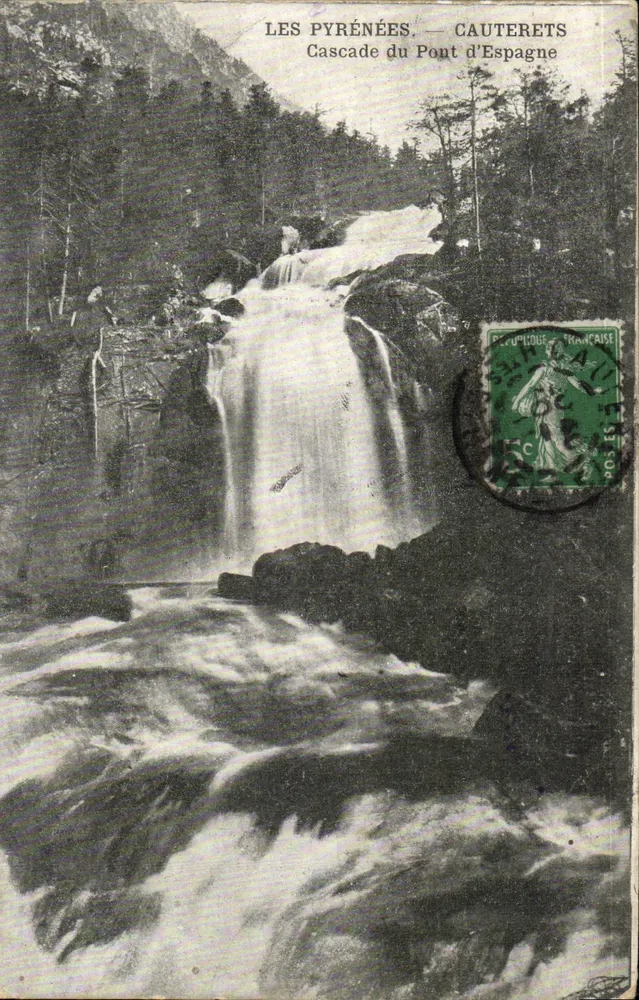 Os Pirineus — Cauterets — Cachoeira do Pont d'Espagne — Editor: Cauterets - Frente