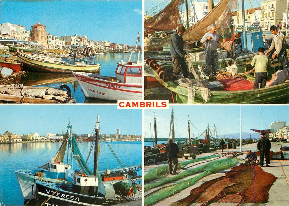 Cambrils — Hafen und Fischer — Verlag RAYMOND, Tarragone - Vorderseite