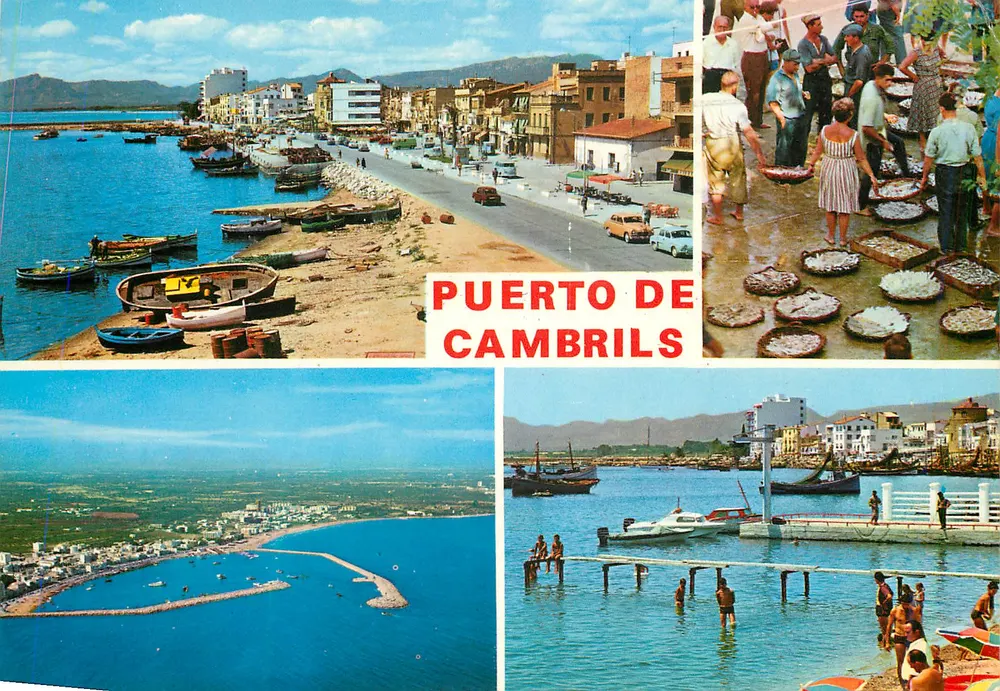 Porto de Cambrils — vista panorâmica e mercado — editor Raymond, Tarragone - Frente