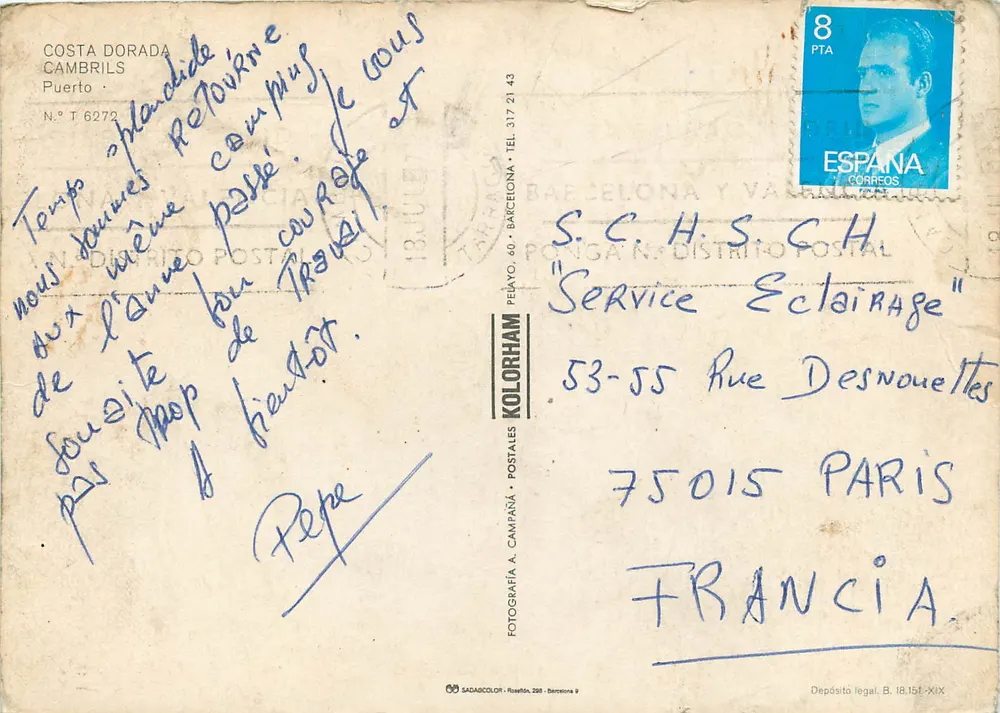 Costa Dorada - Cambrils - Puerto — editor Kolorham, n° T 6272 - Verso