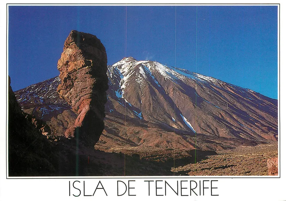 Roche de Roque de los Muchachos — Schneebedeckter Mount Teide — Matíces Siete, S.A. n° 5050 - Vorderseite