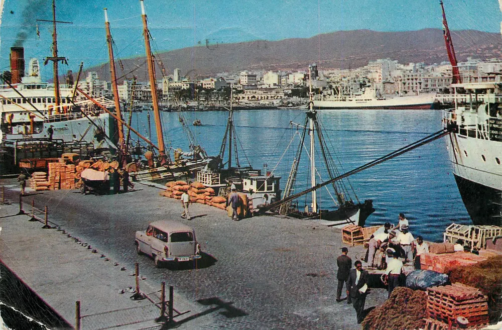 Hafen von Santa Cruz de Tenerife — Ansicht des Hafens Rivera — Edition Martin Herzberg - Vorderseite