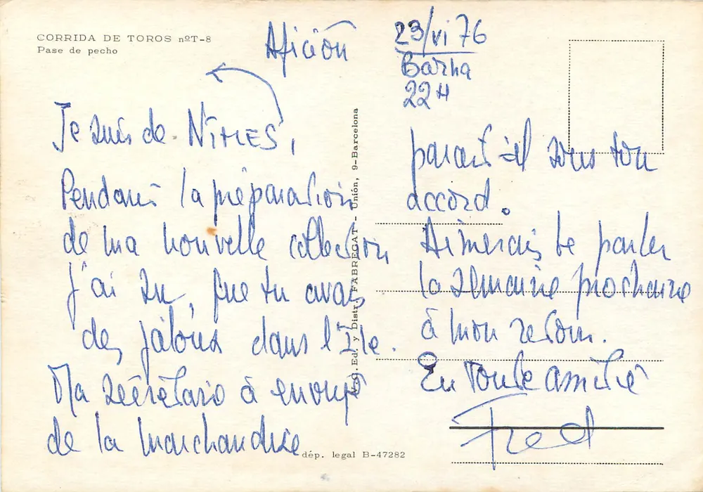Corrida de Touros n°8 — Pase de pecho — Editor Fabregat, 9-Barcelona - Verso
