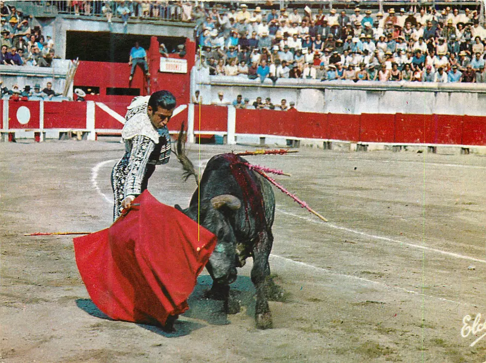 Corrida de touros — Passe de Muleta — Derechazo — Ordóñez — Editor Cliché-Afficion - Bordeaux - Frente