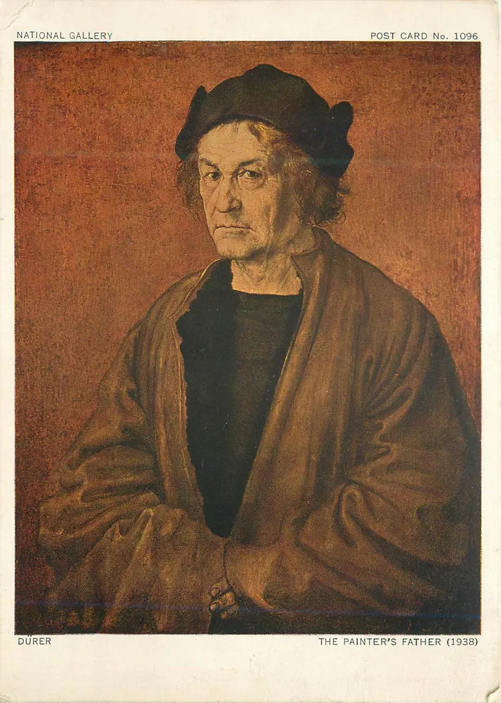 Dürer — O pai do pintor — National Gallery, carta postal n°1096 (1938) - Frente