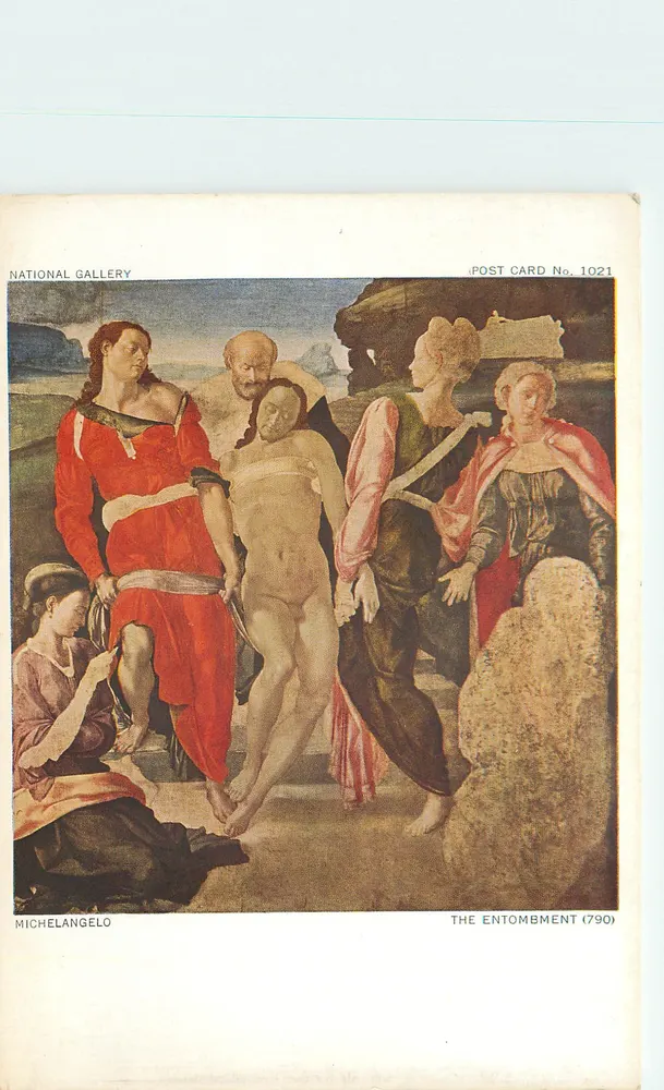Zakłucie — Michelangelo — National Gallery — Karta pocztowa nr 1021 - Awers