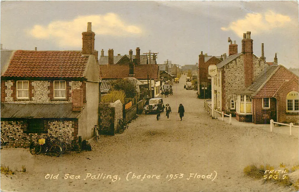 Old Sea Palling — antes da enchente de 1953 — Série Frith n°5 - Frente