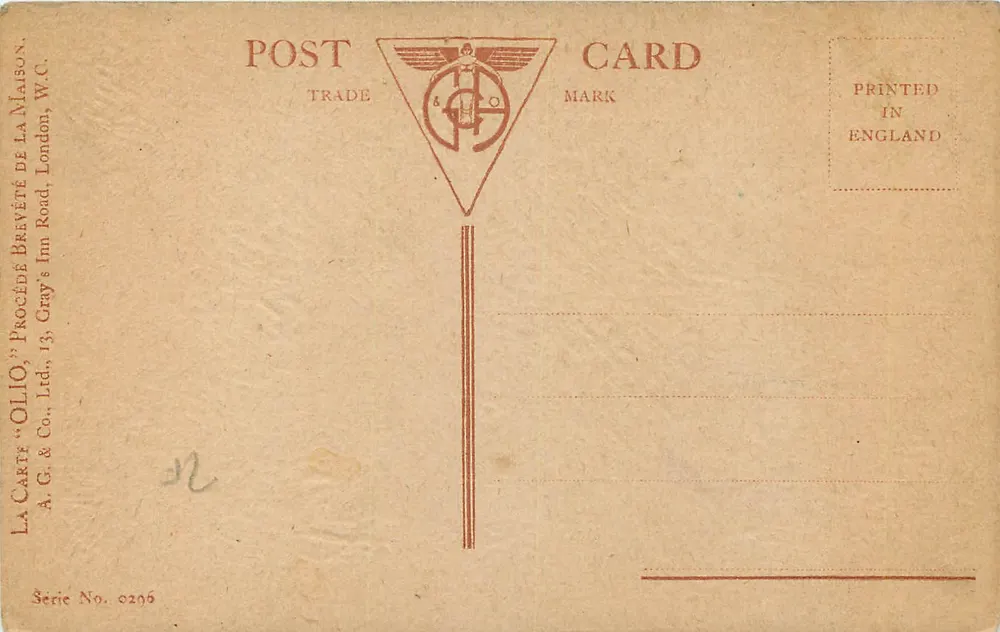 Carta postal — A.G. & Co. Ltd., Londres — Série 0206 - Verso