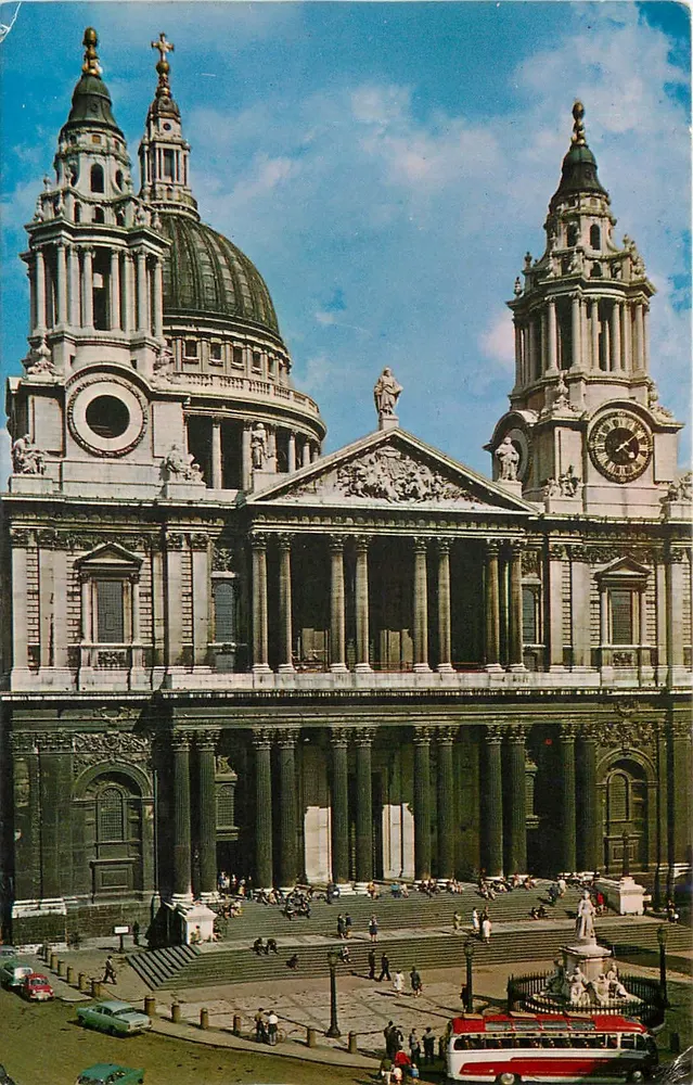Catedral de São Paulo, Londres — vista panorâmica — Natural Colour Series, n° 164 - Frente