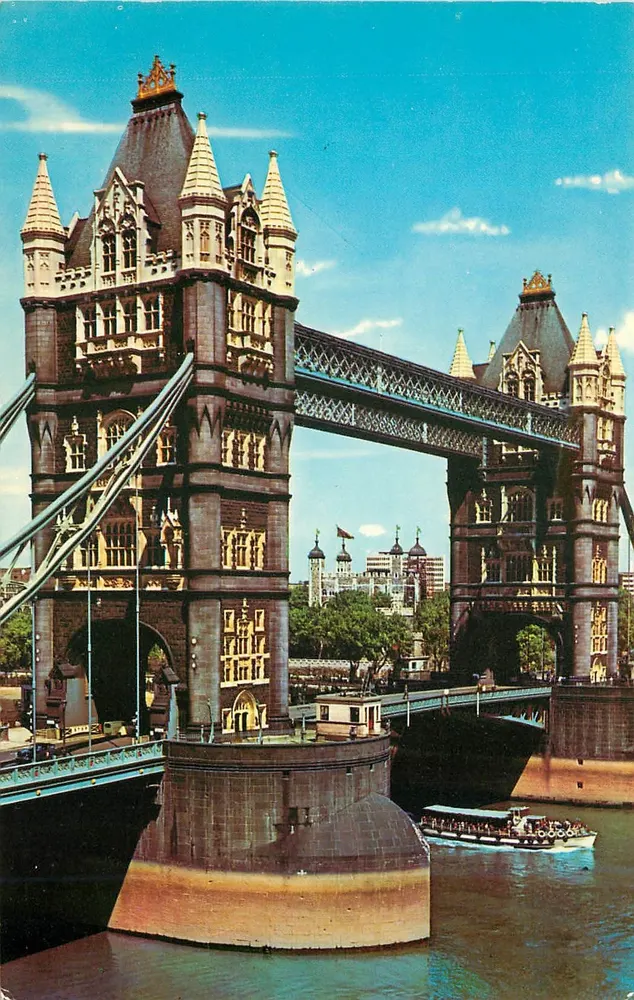 Ponte da Torre — Londres — editor The Tower and Tower Bridge, London, n° PT1089 - Frente