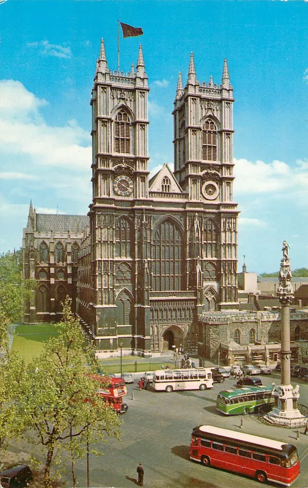 Abadia de Westminster, LONDRES — Série Natural Colour — The Photographic Greeting Card Co. Ltd., Londres, n° 1358 - Frente