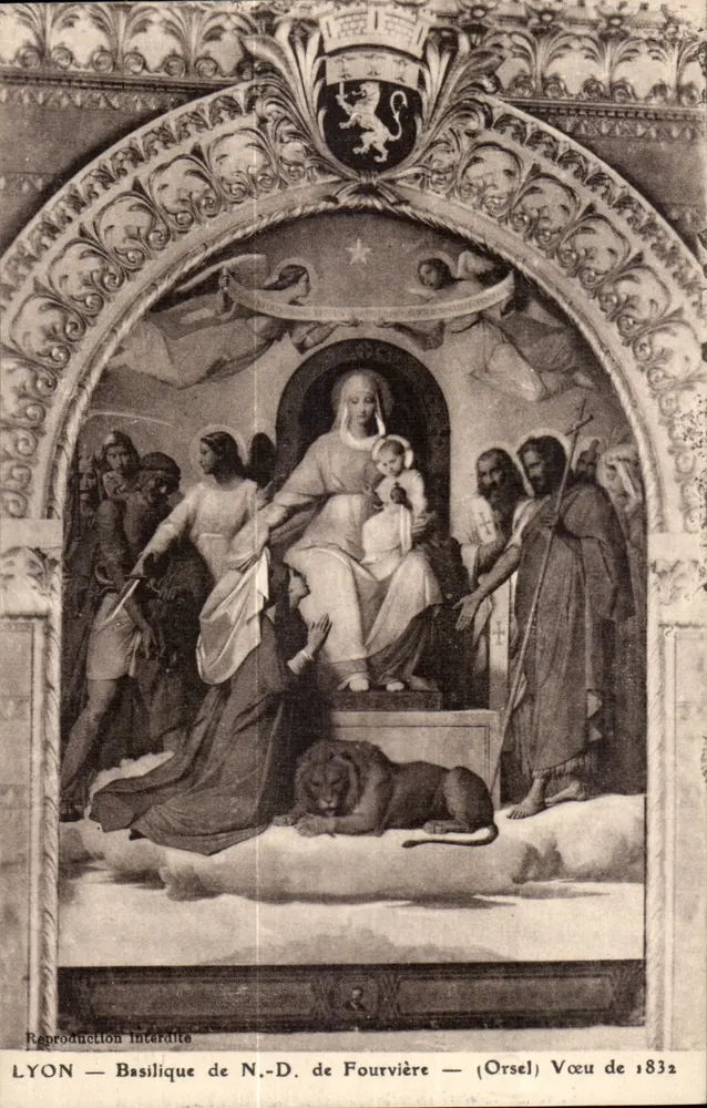 LYON — Basílica de N.-S. de Fourvière — (Orsel) Voto de 1832 - Frente