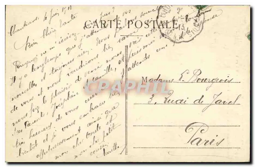 Die Teufelsbrücke — Le Crouzet — Höhe 54 — nahe Nans-sous-St-Anne (Doubs) — Verlag: Le Gaudard, Paris, Nr. 757 - Rückseite