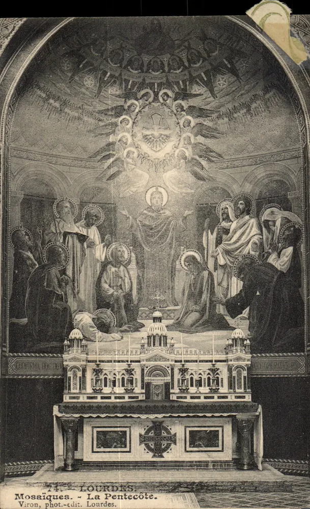 Mosaicos - A Pentecoste — Viron, fot.-edit. Lourdes, n°74 - Frente