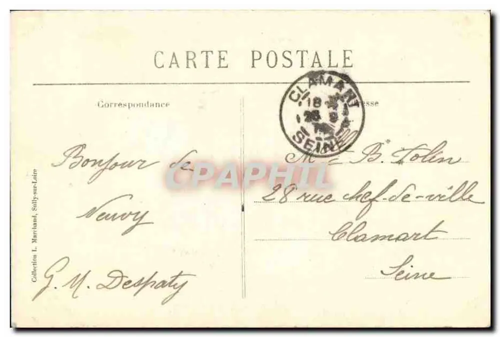 NEUVY-sur-LOIRE (Nièvre) — Les Tourcelettes - Verso