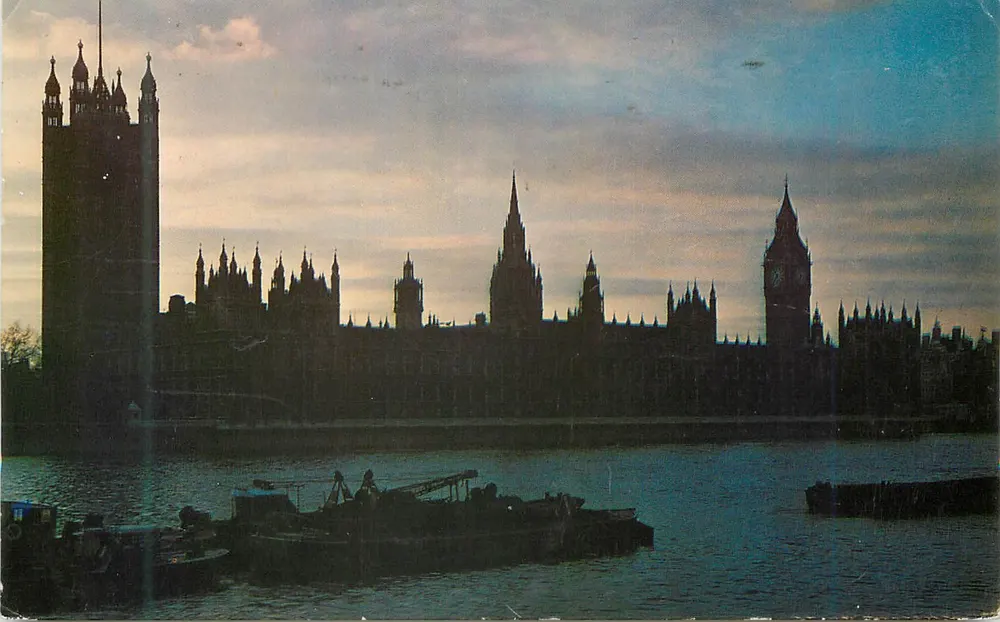 Sonnenaufgang über die Houses of Parliament, London — The Photographic Greeting Card Co. Ltd., London — n° 1321 - Vorderseite