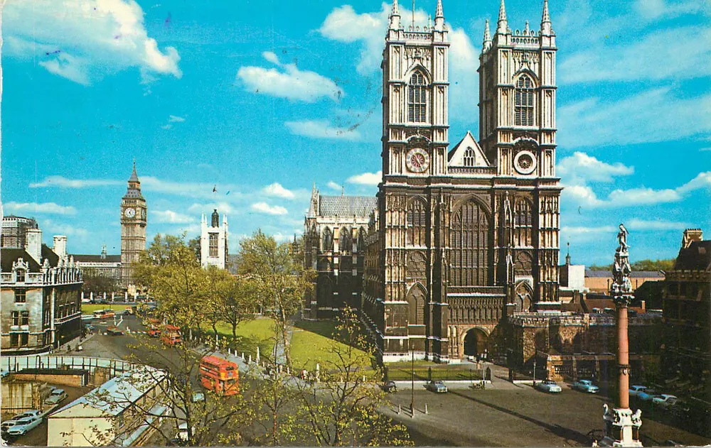 Abadia de Westminster — vista panorâmica com Big Ben — editor PT1025 - Frente