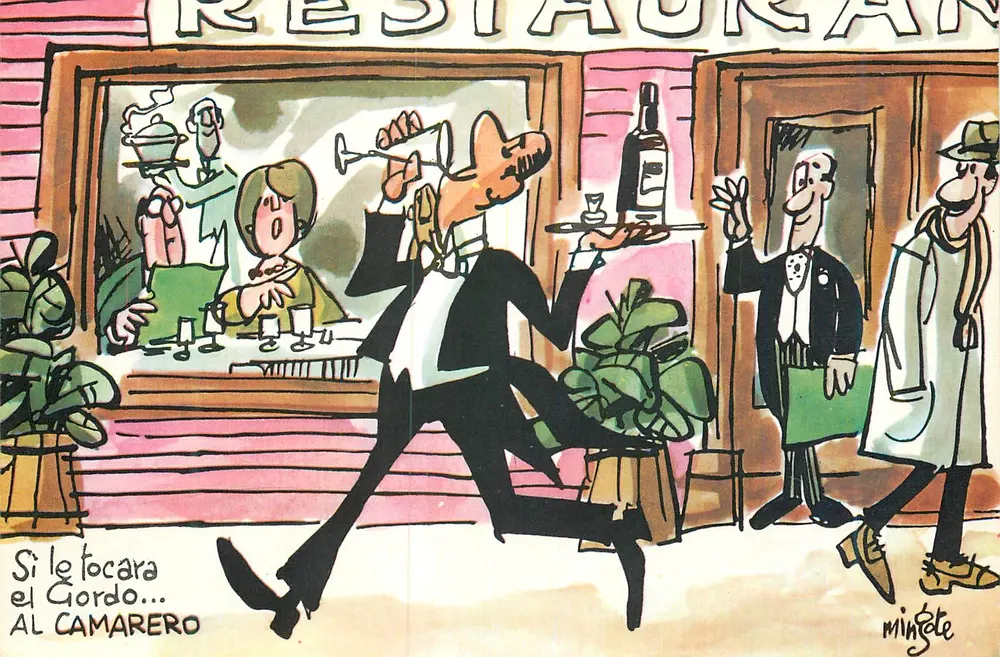 Carta humorística — Restaurante — MINGOTE, série E n°11 - Frente