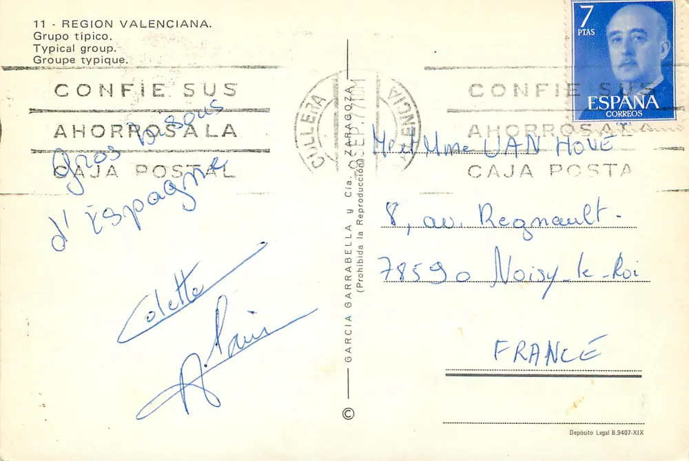 Typisch groepje — Valencische regio — Confie Sus Ahorrosala - Achterkant