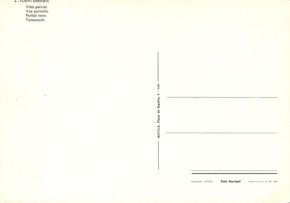 Fuenterrabia — vue partielle de Naylla — Fournier, Vitoria - Verso