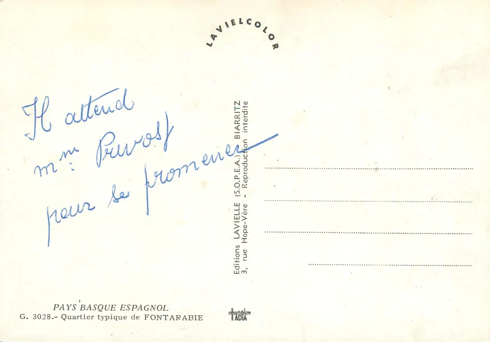 Fontarabie — Bairro típico — Lavielle - Verso