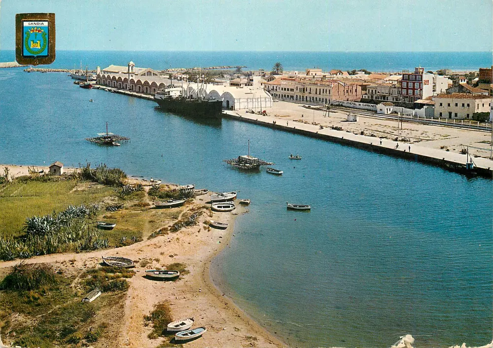 Gandia — Vista parcial do porto — Edições Escudo de Oro, n° 28 - Frente