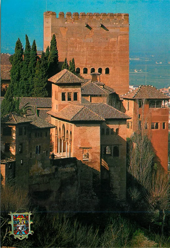 Alhambra — Teilansicht mit der Comares-Turm — A.ZERKOWITZ, Serie 45 n°1.075 - Vorderseite