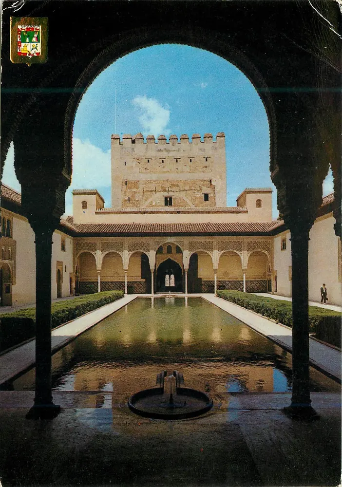 Alhambra — Hof der Arrayanes vom südlichen Portikus — Éditions FISA - Vorderseite