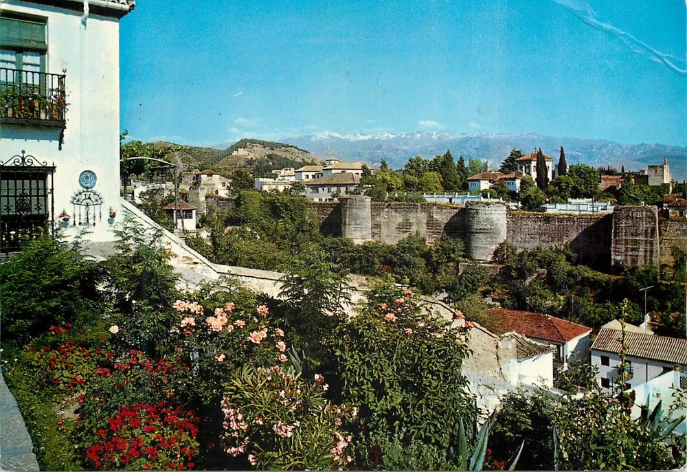 Granada. Albacín — Arabische Mauern, im Hintergrund Sierra Nevada — Impresión Casamajo, Barcelona, Nr. 281 - Vorderseite