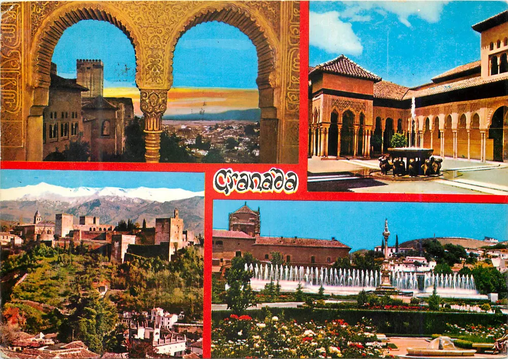 Granada — Alhambra e Alcazaba — editor desconhecido, n° 710 - Frente