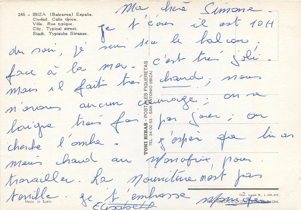 Ibiza (Baleares) — rue typique — Toni Ribas - Postales Figueretas - Verso