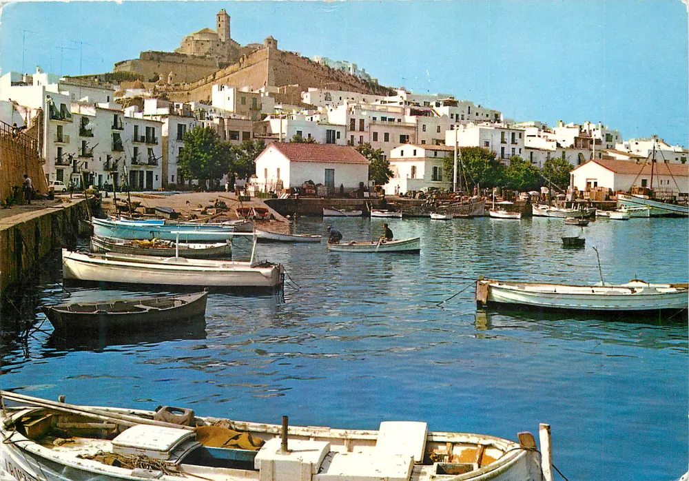 Ibiza (Balearen) — Detail des Hafens und der Kathedrale — Casa Figueretas, n°213 - Vorderseite