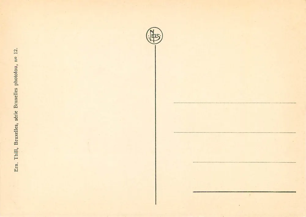 Cavaleiros no Bois de la Cambre — Bruxelas — Ern. Thill, série Bruxelas, n° 12 - Verso