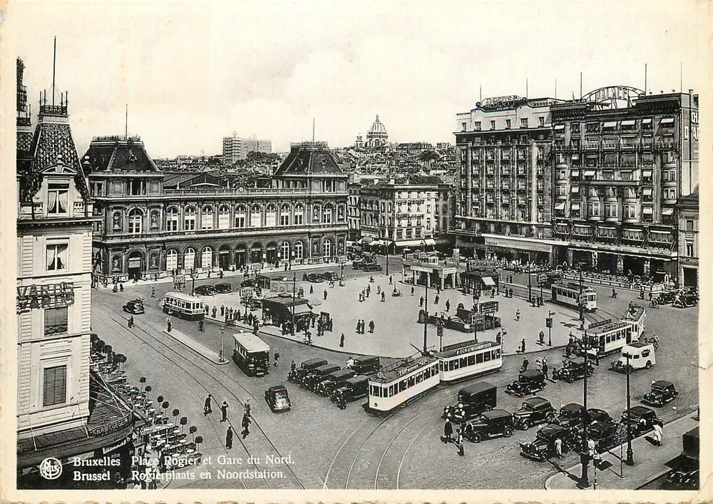 Place Rogier und Nordbahnhof — Brüssel — Verlag Nels - Vorderseite