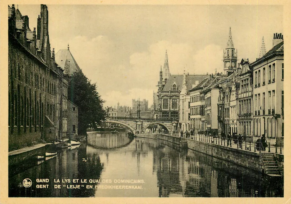 Gand La Lys und der Quai des Dominicains — Gent De 'Leije' in Predikheerenkaai — Ern. Thill, Brüssel, Serie Cand, Nr. 24. - Vorderseite