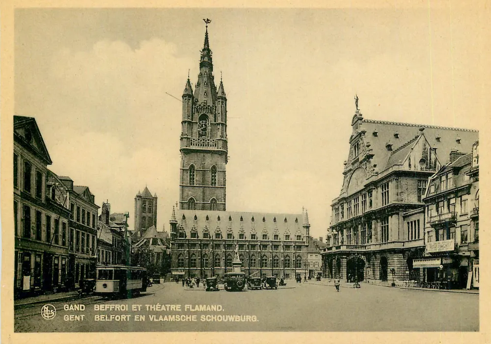 Gand - Stadthaus und Flämischer Theater — Ern. Thull, Serie Brüssel, Nr. 12 - Vorderseite